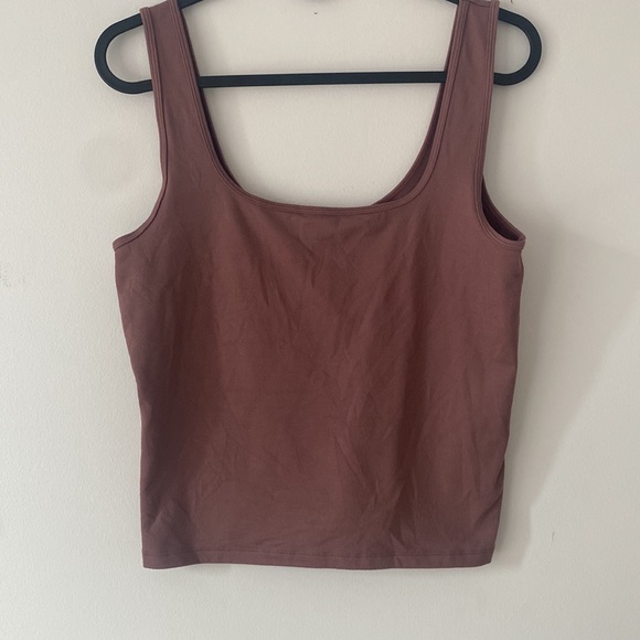 2 ribbed tanks, darker purple, and blue (size medium both) - Picture 3 of 4